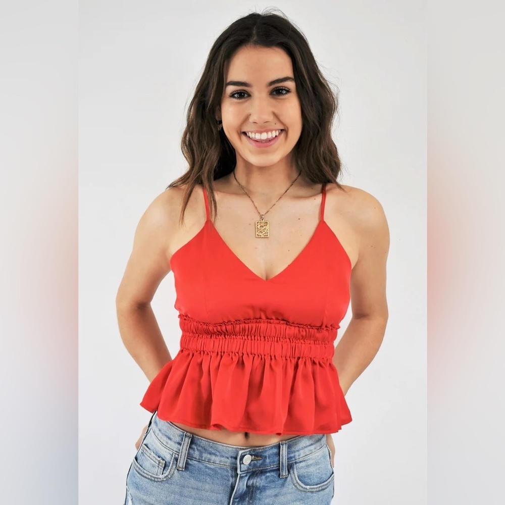 Abound woman Red Strappy Camisole Top